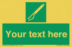 Custom sign safe condition Line throwing appliance